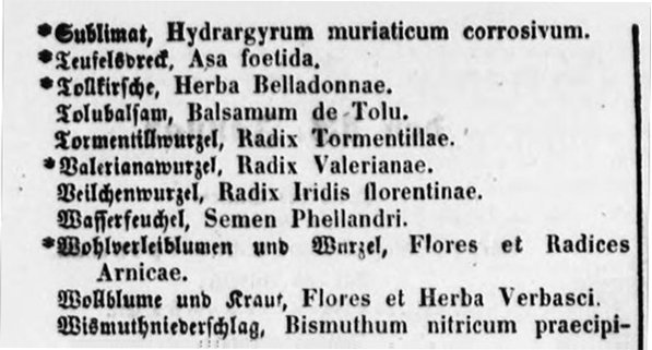 Tolubalsam - Altonaer Nachrichten vom 13. 01. 1855
